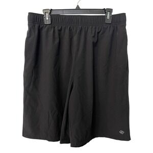 Zelos Mens XL Black Athletic Shorts Elastic Waist Drawstring Exercise Casual